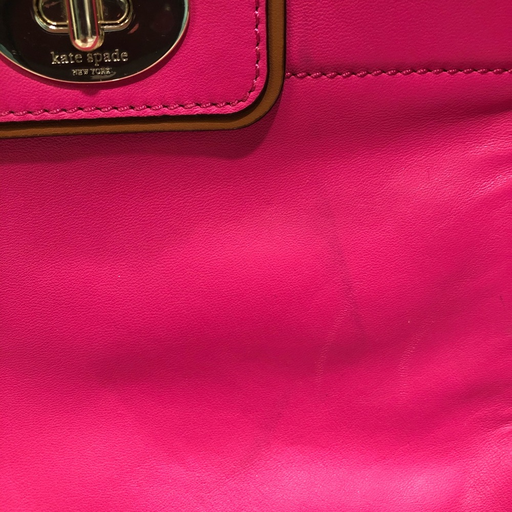Hot Pink Kate Spade Bag w/Front Turn Lock Pocket - Picture 5 of 14